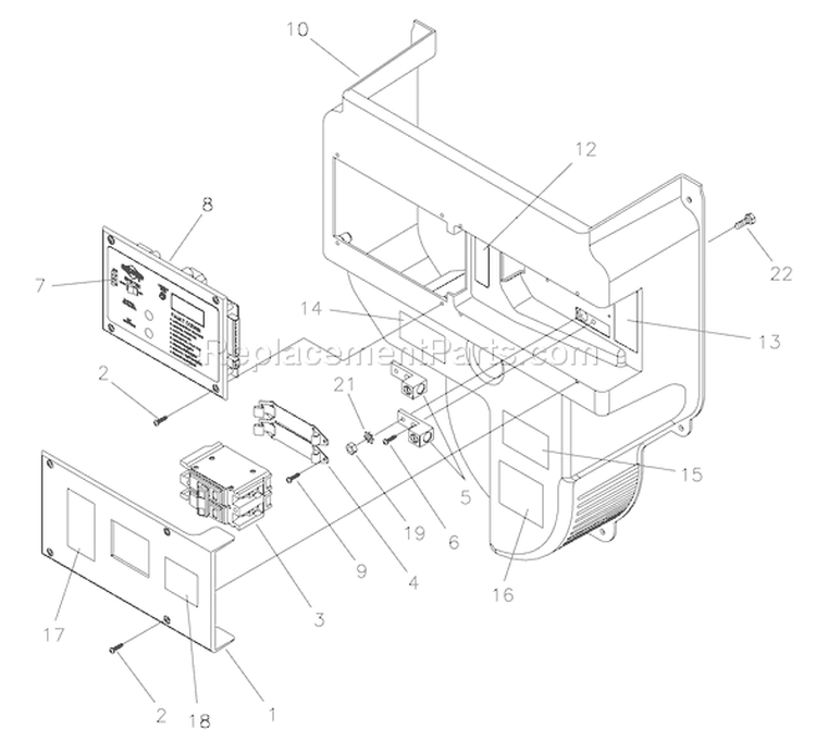 Page B Diagram and Parts List for 040213-0  Briggs and Stratton Generator